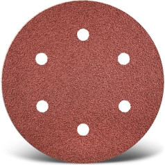 MENZER Красный клеть-шлейфшайбен, 225 мм, 6-лох, ф. Трокенбаушлейфер, нормалкорунд (25 стк.) K120