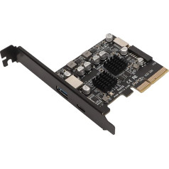 PCIe to USB 3.2 Expansion Card, PCI Express Expansion Card PCIe to USB3.2 GEN2 Card, PCIe Type C Card, USB A+Type C+Front Type E+19/20PIN, 10 Гбит/с