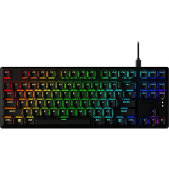 HyperX Alloy Origins Core PBT - механическая игровая клавиатура TKL, накладки PBT, RGB-подсветка, компактная, алюминиевый корпус, настраиваемая с HyperX NGENITY, вст