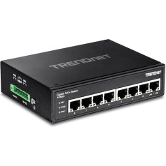 Сетевой коммутатор Trendnet TI-PG80 - сетевые коммутаторы (IEEE 802.3, IEEE 802.3ab, IEEE 802.3af, IEEE 802.3at, IEEE 802.3u, IEEE 802.3x, L2, Gigabit Ethernet (10/100/1000), черный, -40 - 75 °C, 1000BASE-T, 100BA