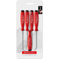 PB Swiss Tools Mini Hook Pick Set PB 8684.CN | 100% Swiss Made | 5-Piece PickTool Set for Seals for O-Ring, Brake, Engine, Transmission