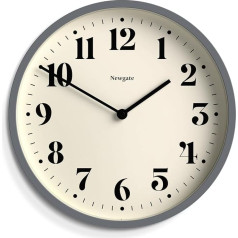 NEWGATE® Modern Number Four Wall Clock - Small Wall Clocks - Round Clock - Kitchen Clock - Clocks for Living Room - Office Clock - Contemporary Case - Minimalist Dial (French Navy)