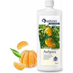 Spitzner Sauna Infusion Mandarin Fruity Sweet 1000 мл - Оздоровительный настой для сауны со свежим ароматом мандарина, счастье и расслабление, натуральное масло д