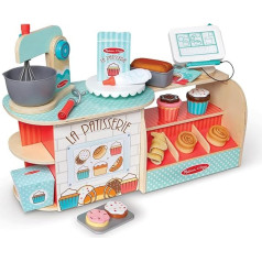 Melissa & Doug La Patisserie Bakery Wooden (39 деталей) | Деревянная игрушка для детей | Ролевая игрушка | Монтессори-игрушка | 3+ | Подарок для мальчиков или девоч