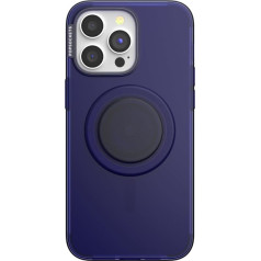 Чехол PopSockets для iPhone 15 Pro Max с круглой ручкой для телефона, совместим с MagSafe, чехол для iPhone 15 Pro Max, совместим с беспроводной зарядкой - Navy