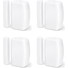 THIRDREALITY Zigbee Contact Sensor 4 Pack Door Window Monitor Indoor Works with Home Assistant, SmartThings, Aeotec, Hubitat or Echo Devices with Built-in Zigbee Hub, Hub Required