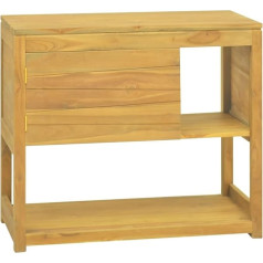 CCCINER Badschrank 85x40x75 cm Massivholz Teak,Zeitloses Badregalus massivem Teakholz: Stauraumwunder für Ihr Bad Aufbewahren & Organisieren, Schließfächer