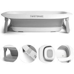 Складная ванна для новорожденных Twistshake, компактная складная и нескользящая детская ванна, портативная и удобная, от 0 месяцев, объем: 30 л, се
