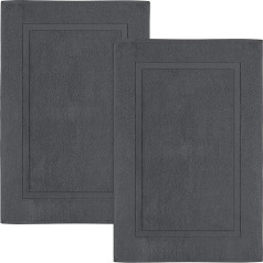 Utopia Towels Pack of 2 Large Bath Mat 985 g/m2 100% Cotton Terry Cloth Washable Bath Mat (53 x 86 cm)