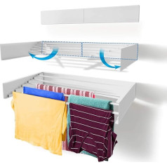 Step Up Clothes Airer - настенный - выдвижной - складной вешалка для одежды для использования в помещении или на улице - компактный дизайн, экономия ме
