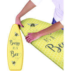 Olivia Rocco Easy Fit Heat Reflective Elastic Ironing Board Cover 139 x 49 см (Busy Bee, 139 x 49 см)