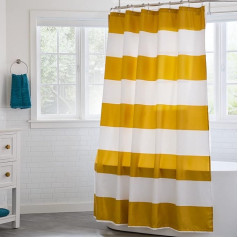 Linenspa Stripe Shower Curtain Water Resistant Wrinkle Resistant Machine Washable Polyester