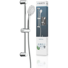 SCHÜTTE Napoli 64830 Душевой комплект на рейке, душевая стойка с душевой лейкой, душевой комплект с ручным душем, душевая стойка с душем, 4 типа струи