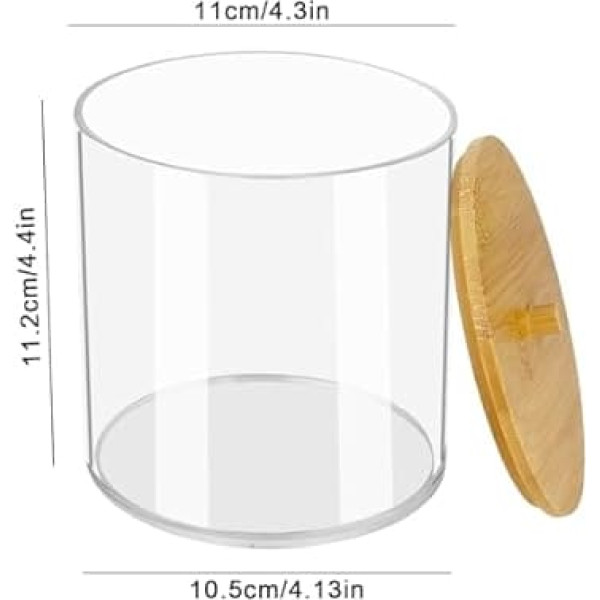 Хранение моющего средства, акриловый контейнер для хранения капсул для стирки, хранение стирального порошка для ванной комнаты с бамбуков