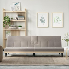 Ajseoybs Маленький спальный мешок, диван с функцией сна, диван-кровать с держателями для напитков, ткань тауп, подходит для гостиной, спальни, г