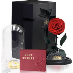 inyeskon Вечные розы, настоящие розы, бесконечные розы, красавица и чудовище розы деревянная основа светодиодная подсветка для дня святого Вал