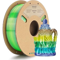ERYONE Ultra Shiny Silk PLA Filament for 3D Printers, PLA Filament 1.75 mm, +/- 0.03 mm, 1 kg 1 Spool, Multicoloured Rainbow Fast Colour Gradient Silk, Forest Rain Bow