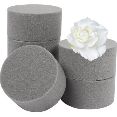 Nwvuop 6 x 8cm круглый цветочный пенопласт сухой пены для искусственных цветов аранжировки серый