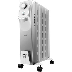 Cecotec Öl-Radiator ReadyWarm 9000 Space 360º. 2000 Вт, 9 модулей, 3 Leistungsstufen, Kabelaufbewahrung, einfacher Steuerung, Griff, Rädern und doppeltem Sicherheitssystem, 22 m², Weiss