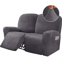 6 Шт. Чехлы Recliner для 2 мест Бархат Натяжной Recliner Кушетка Чехлы для 2 Подушки Диван Slipcovers Мебельные Чехлы Tailored Стиль Толстый Мягкий Моющийся С