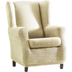 Eysa Aquiles Elastic Wing Chair Цвет 00-Ecru, полиэстер-хлопок 37 x 29 x 5 см