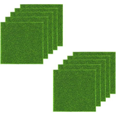 MYLERCT Искусственная трава для поделок, 10 штук, 15 x 15 см, искусственная трава для балкона, ковер из искусственной травы толщиной 5 см, рулонный г