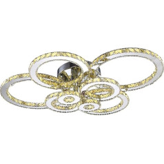 Потолочный светильник LED Crystal 8 круглых колец Crystal Ceiling Light K9 Crystal Circular LED Ceiling Chandelier Flush Mount Ceiling Light for Hotel Restaurant Bedroom Living Room Foyer Hallway