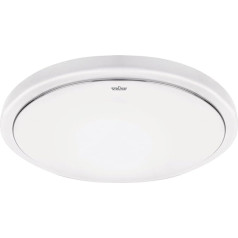 Licht-Erlebnisse LED Wet Room Light Ceiling Diameter 33 cm Round IP44 White Neutral White 4100 K 3070 lm Ceiling Lamp Bathroom Lamp Kitchen Light