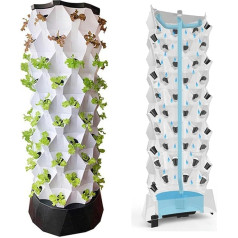 Tower Garden Hydroponics Wachstumssystem - Automatisierte Aeroponic Tower Garden, Intelligenter Innenhof, Kindergarten Keim-Kit Inklusive Smart Stecker, Wasserstand, Wasserpumpe, 10