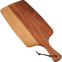 ULTECHNOVO Pack of 2 Wooden Chopping Board Kitchen Chopped Plate Chopping Board with Counter Edge Accessories Bar Fruit Chopping Board Multi-Purpose Chopping Board Pizza Board with Handle Pizza Board