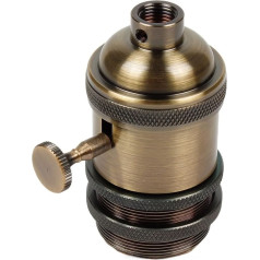 WKWPYCYUH Lampensockel E27 Industrielle Lampenhalter Schraube Birne Sockel Aluminium Retro Pendelarmaturen Glanzlampe Halterung Leuchte Vintage DIY. Lampenfassung (10 шт., зеленая бронза)