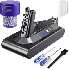 Rapthor Аккумулятор V10, запасной аккумулятор для Dyson V10, 75,6 Втч 25,2 В SV12 Совместим с пылесосами V10 Absolute, V10 Animal, V10 Total Clean, V10 Cyclone Series со сменными аксе
