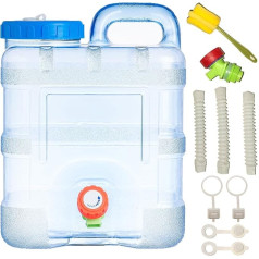 Sparkstarses Контейнер для воды с краном, 5-22 л пластиковая канистра для воды, кемпинговая канистра для воды, контейнер для воды для кухни, RV, фурго