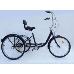 Трехколесный велосипед для взрослых 3 колеса 6-скоростной трехколесный велосипед для шопинга с корзиной до 20 кг для пожилых людей Безопасн