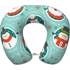 Подушка для путешествий Zhuanyun с принтом пингвина Деда Мороза, классическая, удобная, пена с памятью, подушка для путешествий, подголовник, м