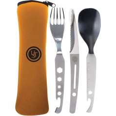 UST Utilitensil Set with Stainless Steel Multi-Functional Utensils and Carry Case for Your All-in-One Camping, Backpacking or Outdoor Emergency Needs