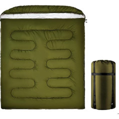 Blackpongo Двойной Спальный Мешок для Взрослых Мужчин Женщин, XL Королева Размер Два Человека Спальный Мешок для Всесезонных Кемпингов Походы Р