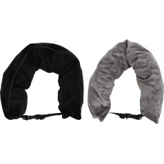 Asixxsix 2-Piece Stuffable Travel Pillow, регулируемая, набивная подушка для путешествий, U-образная поддержка шеи, портативная подушка для хранения одежды и 