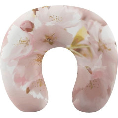 Подушка для путешествий Spring Flowers Neck Support Memory Foam U-Shaped Pillow Soft Comfortable Travel Neck Pillow Sleeping Rest Pillow Travel Accessories for Airplane Car Office