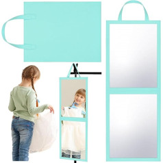 GlikCeil Backstage подвесное зеркало для танцев 84 x 34 см дорожное зеркало складное подарок сумка танцор артист эстетик дома спа мероприятия (мятный 