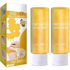 Honig-Peel-Off-Handmaske, Feuchtigkeitsspendende Reparatur-Handmaske, Peel Off Maske, 24k Gold Handmaske, Peeling-Handmaske, Honig-Milch-Wachs-Handmaske, Handwachsmaske Reparatur Für Rauhe Haut (2Pcs)