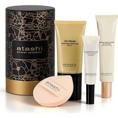 Atashi - Ritual No Make Up Make Up Set - DD Cream Shade Medium (50 мл) + Eye Care Illuminator (15 мл) + Radiant Skin Exfoliator (40 мл) + Professional Brush