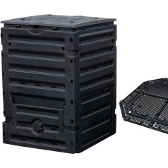 Garantia Eco Master Закрытый быстросборный компостер 300 л с напольной решеткой 628000 Всепогодный из 100% полипропилена Органический садовый компостер 