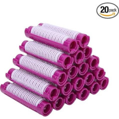 Набор из 20 маленьких бигуди для волос Self Grip Salon Hairdresser Curlers Salon Hairdressing Tail Comb Hairdressing Curler Tools for Women (Purple)