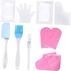 Healeved 1 Satz Hand- Und Fußpflegeset Paraffinwachsmaschine Handpflege Paraffinsocken Handschuhe Für Körperpeeling Wachsmaschinen-kit Thermische Socken Fußbadabdeckung Spa Rosa Pp-produkt