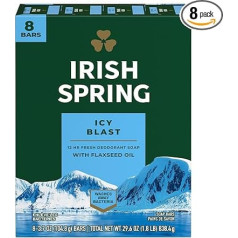 Irish Spring Icy Blast Cool Refresment Deodorant Soap 8 x 120 мл (Block Soaps)
