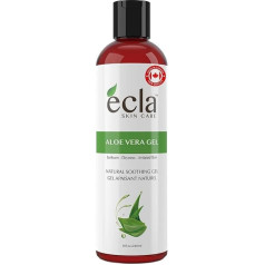 Ecla Skin Care (240 мл) Гель алоэ вера 100% органический, тело и волосы, сок алоэ вера холодного отжима, успокаивающий органический гель алоэ вера, без 