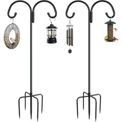 Gtongoko 78 дюймов 2 Pack Регулируемый Двойной Пастух Крючки Открытый 2 Pack 5 Штырь 1.6cm Толстые Сверхмощные Фонари Свадебные Украшения