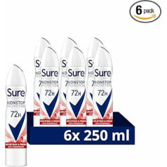 Sure Uplifting & Fresh Nonstop Protection MotionSense Technology Антиперспирант-дезодорант аэрозоль 72 часа защиты от пота и запаха 6 x 250 мл