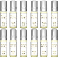 Prime Genuine Attar Oil Perfume Fragrance Alcohol Free Halal 6-ML Top Quality 6 ml x 12 PCS (Pack of 12) (SOFT)